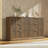 Fluted Dresser For Bedroom With 6 Drawers, 55.1" Wide Modern Chest Of Drawers With Metal Handle-1911548561