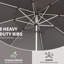 Parasol de patio 10 pi avec matériau et résistance au vent avec cadre de protection gris
