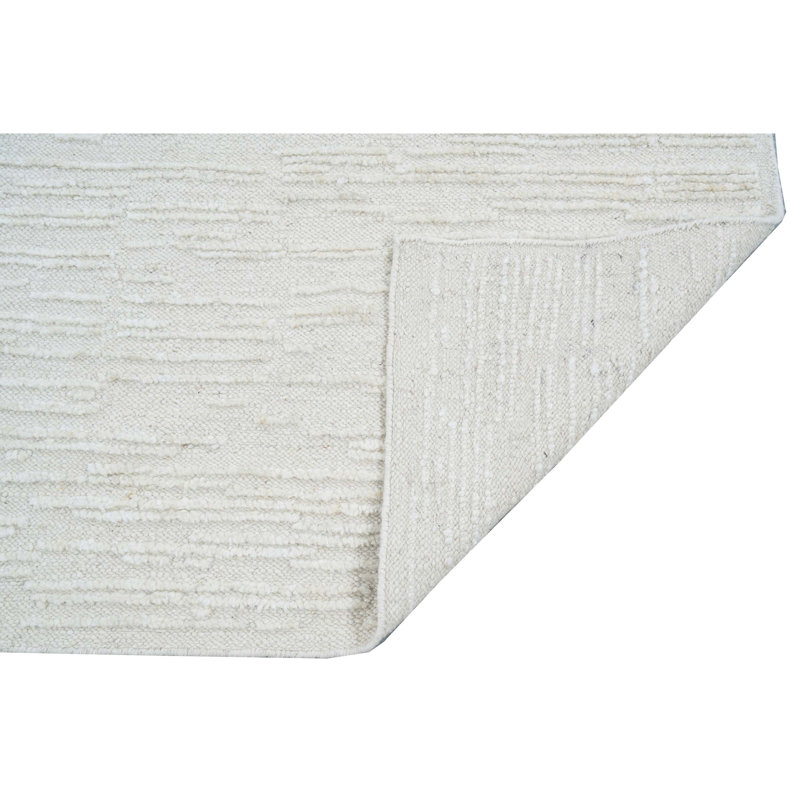 Wool Area Rug in Ivory, Rectangle 12' x 15'