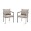 Chaises de salle à manger d'extérieur en aluminium avec coussins-1272502227