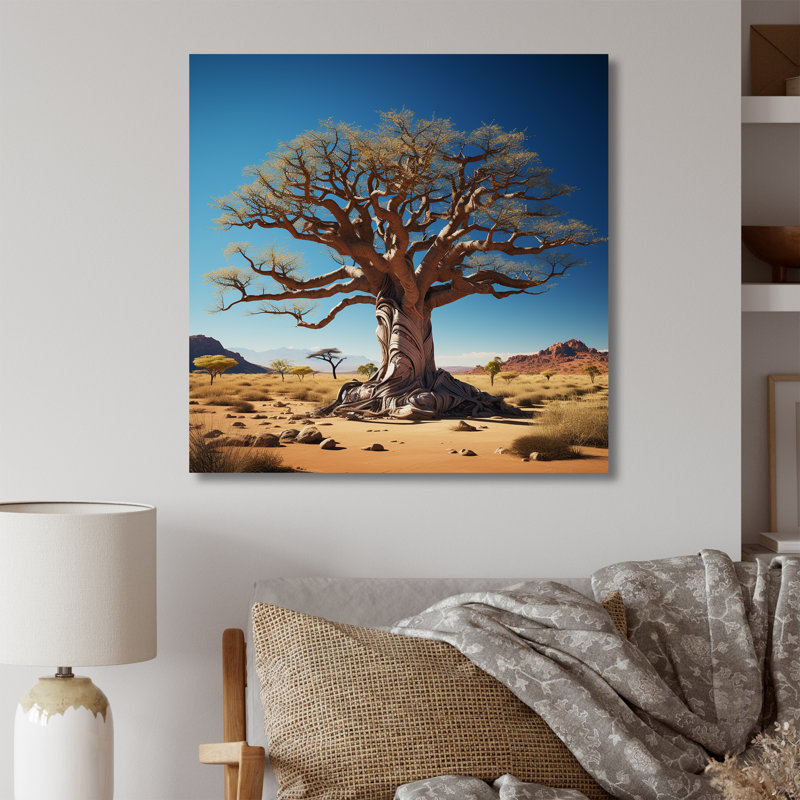 " Celestial Baobab Tree Photo ", 24" H x 24" W x 1" D, Wrapped Canvas