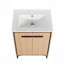 Base de meuble-lavabo avec lavabo, armoire de rangement avec portes, bois d'ingénierie-115688291