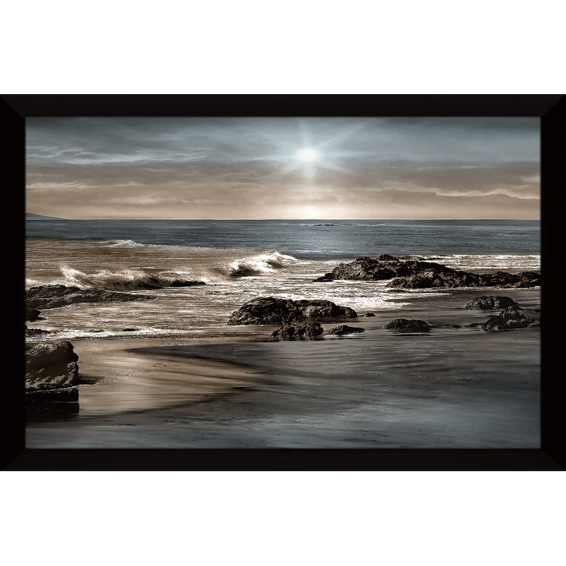 «Blue Sea Sunset II», reproduction d'impression encadrée, H 21,5 po x l 27,5 po x P 0,75 po