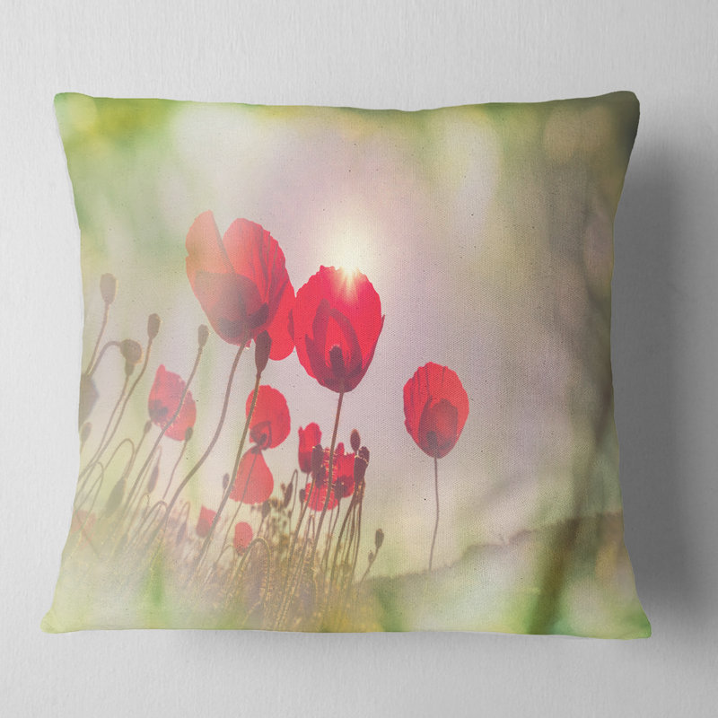 Coussin Floral, 18 po x 18 po, Carré