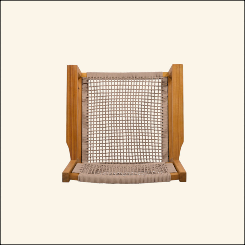 Ensemble de chaises de salle à manger tressées confortables et élégantes pour votre maison, Teck