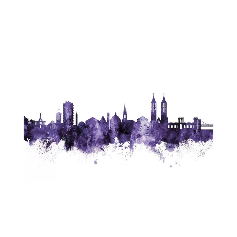 Kassel, Germany Skyline by Michael Tompsett - Wrapped Canvas Gallery-Wrapped Canvas Giclée, 20.32 cm H x 30.48 cm W