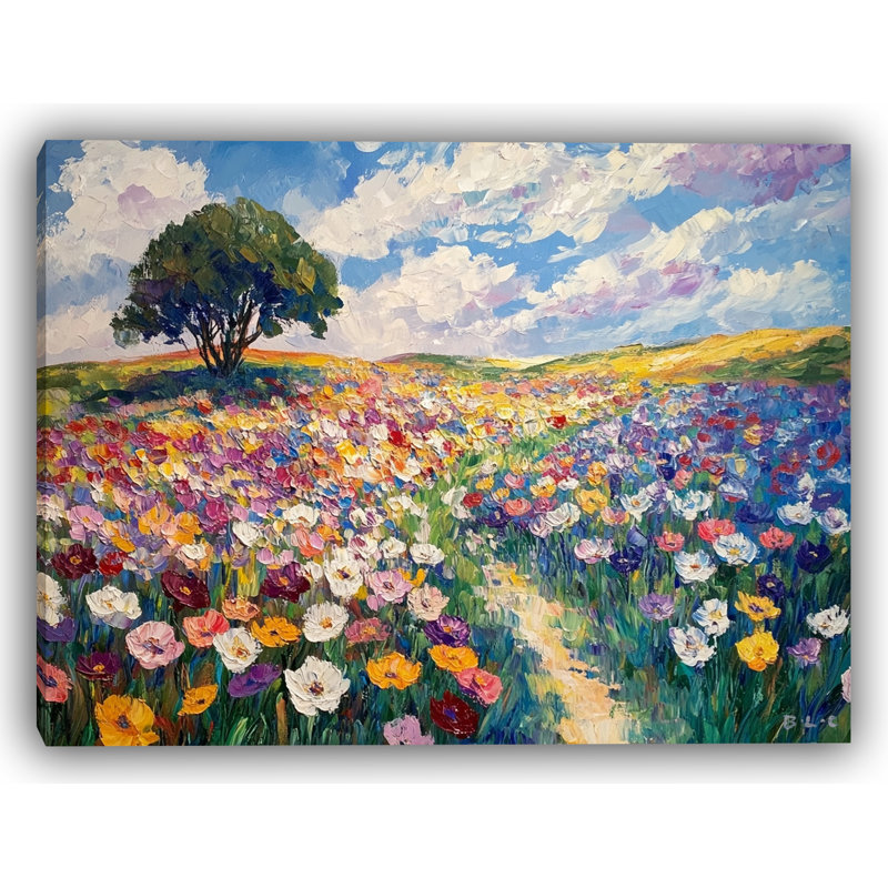Art sur toile «Garden Bliss in Radiant Bloom», H 16 po x l 24 po