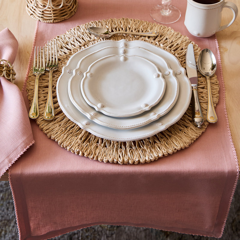 Berry Scallop 18" X 90" Table Runner, Pink