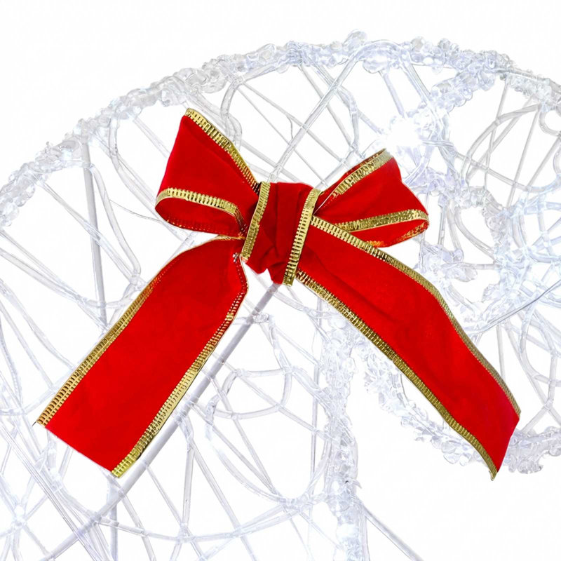 Christmas Reindeer with Sleigh, Cold White