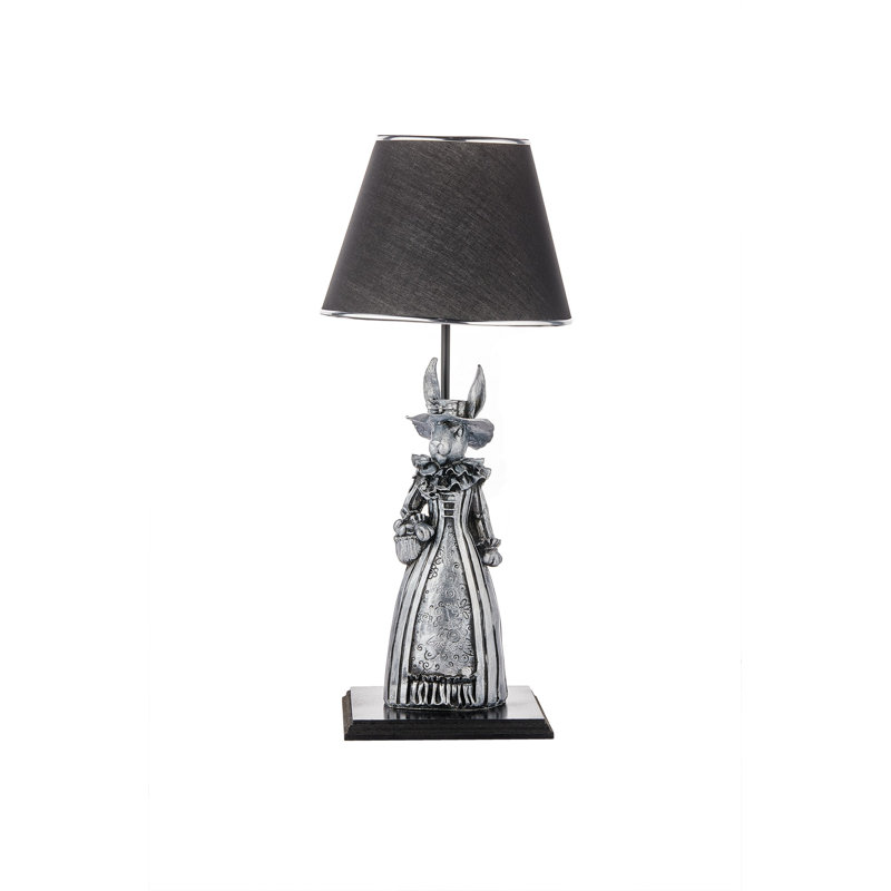 Lampe de table, gris, Noir