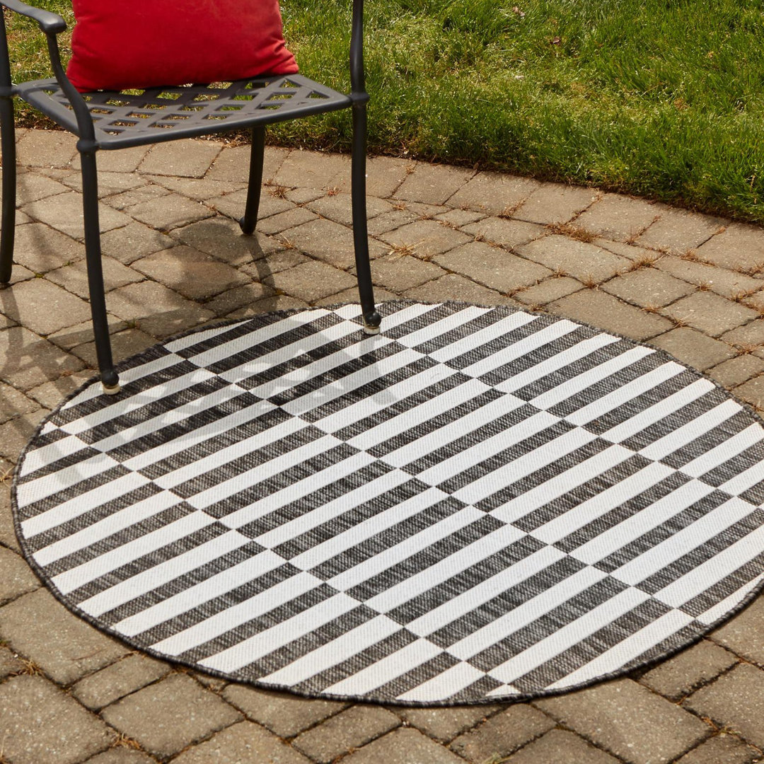 Finkelstein Striped Indoor / Outdoor Rug Wade Logan® Rug 