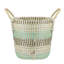Panier en ruppie maritime naturelle 14 po avec détails noir sarcelle et blanc