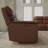 Oslo Dual Power Reclining Love Seat With Console In Pecan