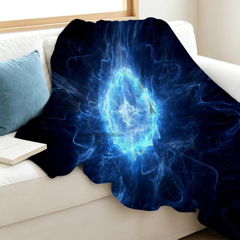 Jeté en flanelle bleu ultra doux, Throw 40" x 50"
