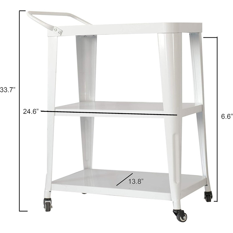 Cadre en métal à 3 niveaux, Blanc