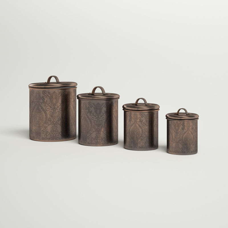 Set Of 4 Canisters Metal Canister - Set of 4