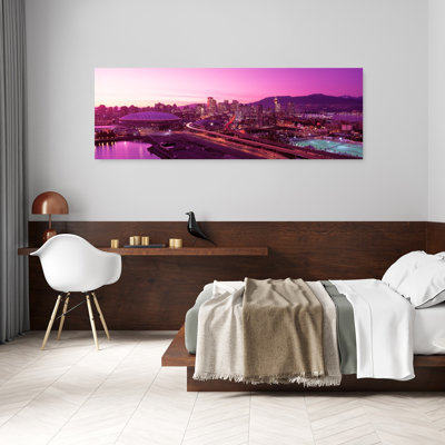 Skyline Vancouver, Colombie-Britannique, Canada, architecture contemporaine abstraite, art mural