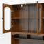 Bureau d'ordinateur avec huche de rangement et 5 tiroirs