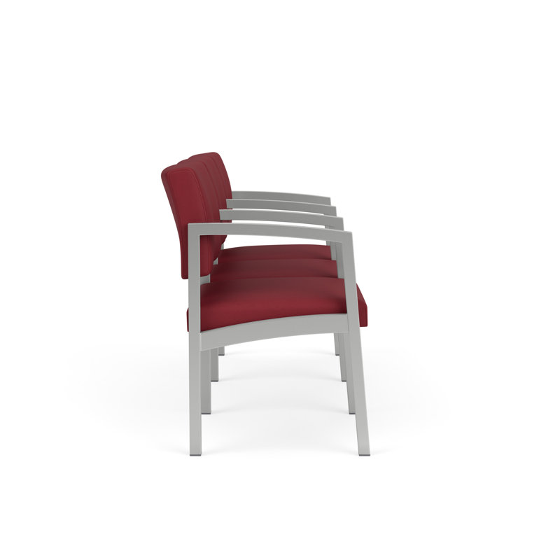 Structure en métal 3 places Lenox, Argent argent, Bordeaux Patriot Plus - nettoyez le vinyle avec un