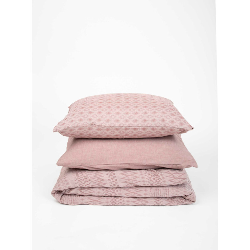 Ensemble de housse de couette 100% coton 4 pièces Lange Pink