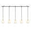 Luminaire suspendu rectangulaire 5 lumières grappe Shults-954320509-953436205