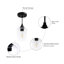 Luminaire suspendu en forme de cloche à 1 lumière Pennell-52735402-48208644