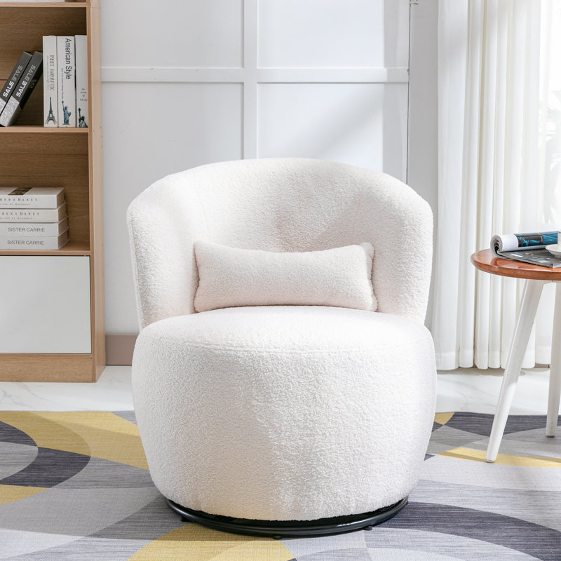 Beldin Upholstered Accent Chair, White
