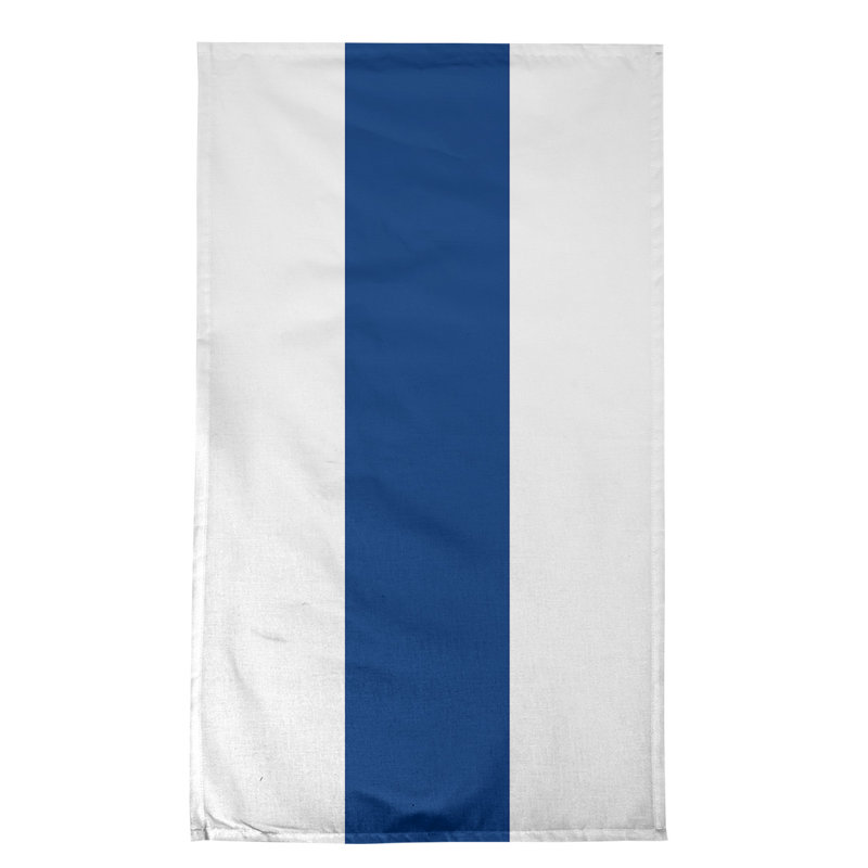 Stripe Tea Towel Kitchen Towel, Cotton Twill, White/Blue Texas Baseball