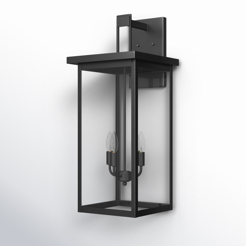 Applique murale d'extérieur Osakis Light, Noir thermolaqué, H 27 po x l 11 po