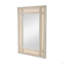 Miroir ajusté en bois de manguier / bois aggloméré / canne
