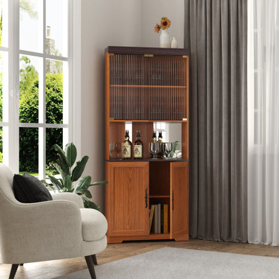 Space Saving China Cabinets, Mdf Wood Modern Storage For Kitchen Dining