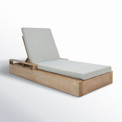 Azul 78.3'' Outdoor Eucalyptus Chaise Lounge