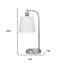 Lampe de chevet ronde USB 20 "en nickel avec abat-jour empire