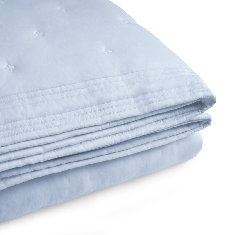 Tufted Quilt Coverlet, King, Sky