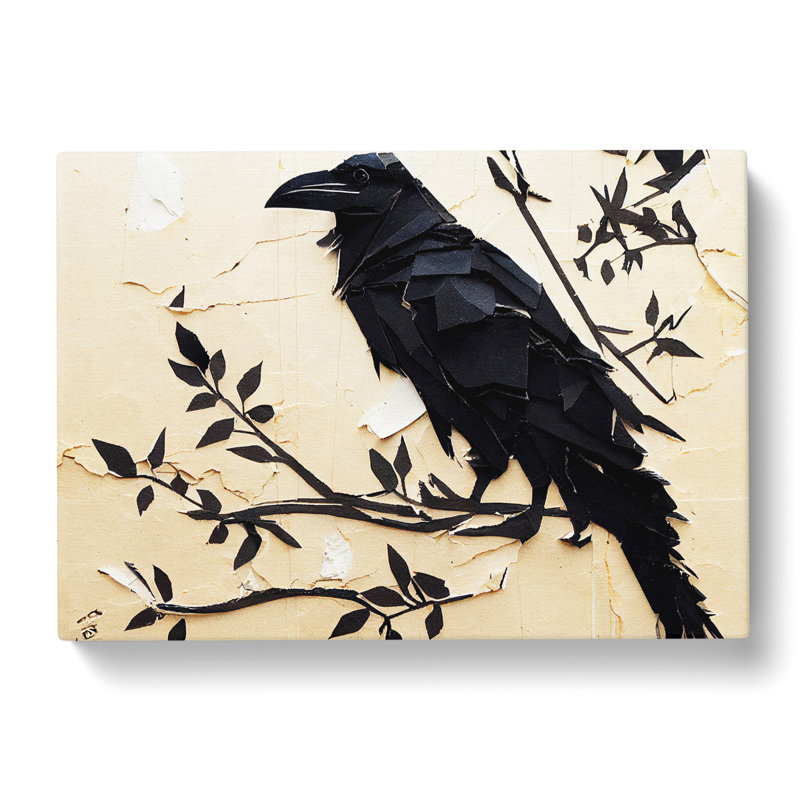 Fabulous Raven Bird - Wrapped Canvas Print, 35cm H x 50cm W x 3cm D