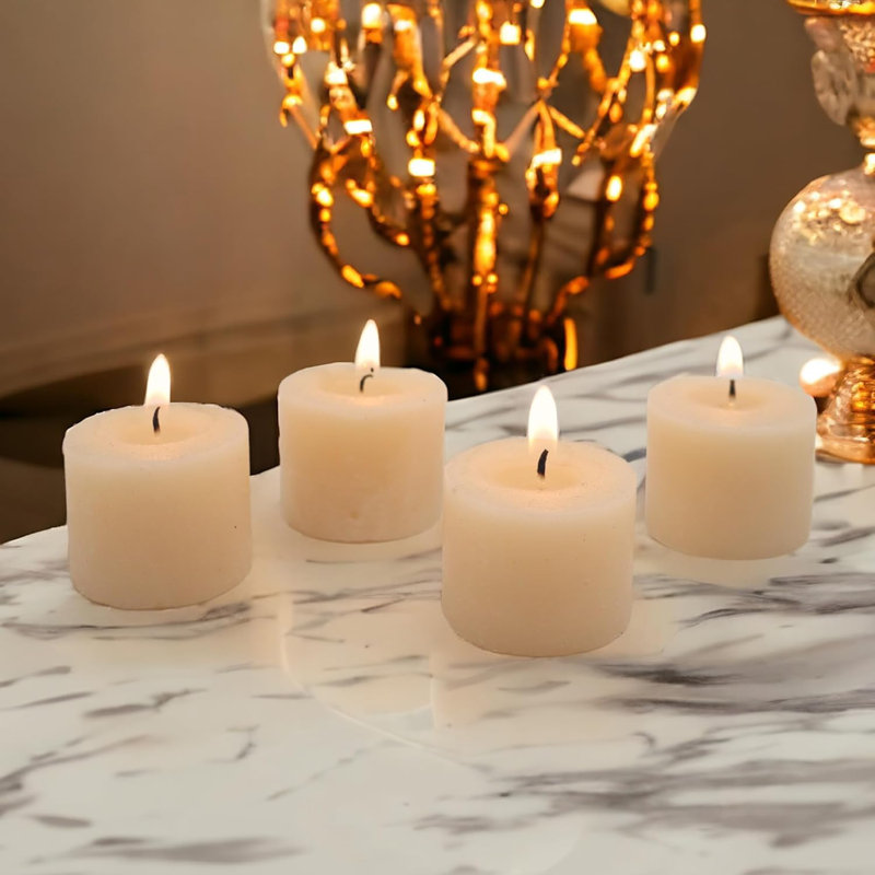 Ensemble de 72 bougies votives ivoire non parfumées Hosley - emballage en vrac, combustion propre, durée de combustion de 10 à 12 heures - idéale pour les mariages, la décoration intérieure, le spa et les événements