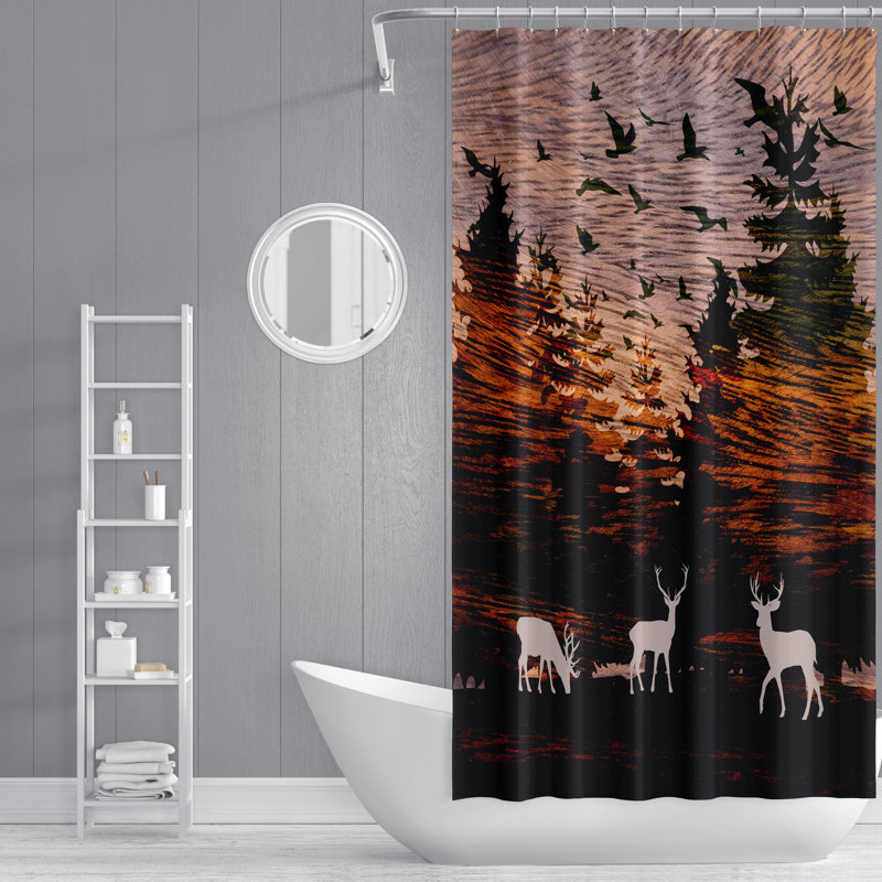 Heidrick Shower Curtain, 72" H x 70" W