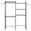 Support de séchage sur 5 niveaux pour laveuse et sécheuse, noir, tablettes réglables - Rouille, idéal pour les petites tablettes de salle de lavage, avec dispositif de basculement, structure haute résistance