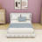 Upholstered Platform Bed with 2 Pillows-1671641070-1671641071