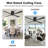 54" 4-Blade Outdoor Ceiling Fan with LED Light, 6-Speed Reversible Motor, Damp Rated Weather Resistant, Remote Control - Energy Efficient Quiet Motor-129517145-129517147