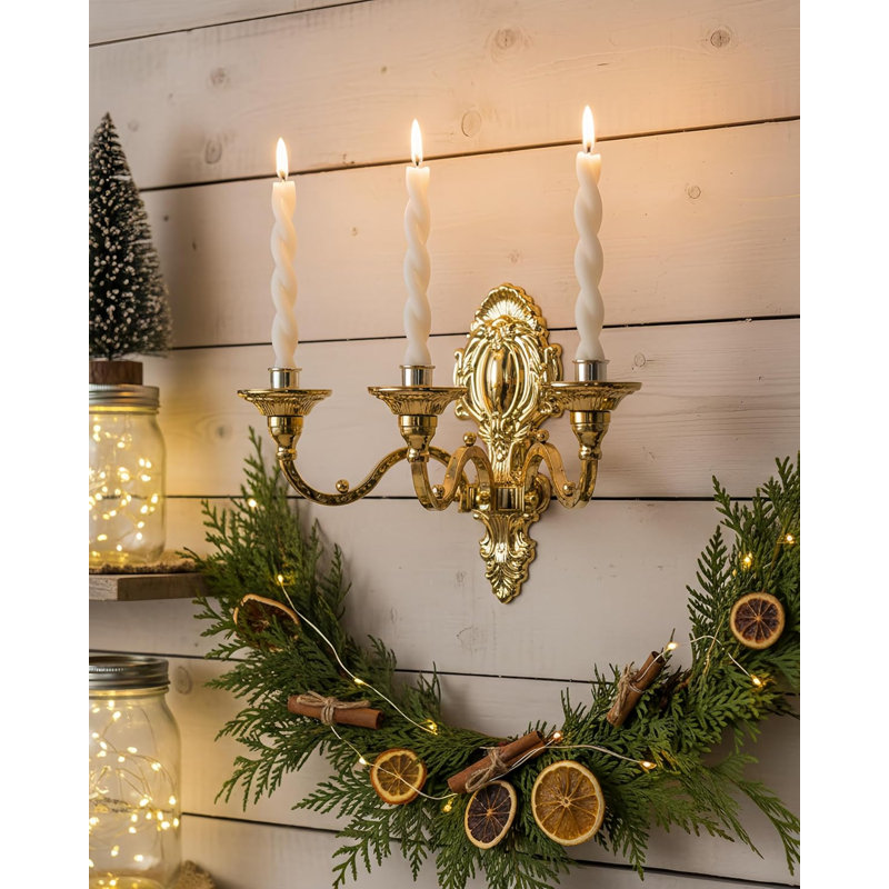 Appliques murales à 3 bougies