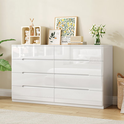 8 Drawer White Dressers & Chests You'll Love | Wayfair