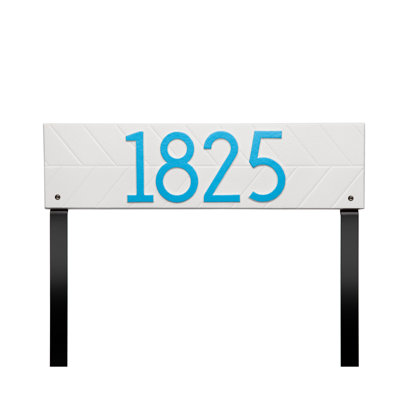 Mid-Century Modern Lawn Address Plaque