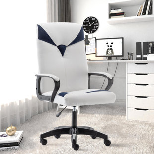 Halter Large Computer Desk Chair with Lumbar Support and Padded Arm Rests,  Ergonomic Swivel Chairs, Comfortable Study Gaming Chair, Adjustable Home