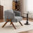 Mid Century Upholstered Arm Accent Chair with Solid Wood Legs-2146693386