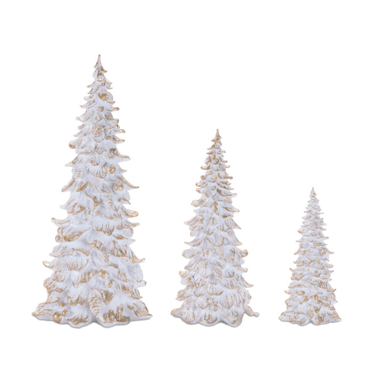Arbre de Noël embossé (ensemble de 3)