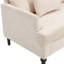 Canapé 2 places en chenille Mid-Century 2 places, canapé rembourré moderne avec pieds en bois brun