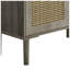 Armoire de rangement en filet de rotin gris avec 8 tablettes - Buffet moderne à 4 portes pour le vestibule et l'organisation du salon