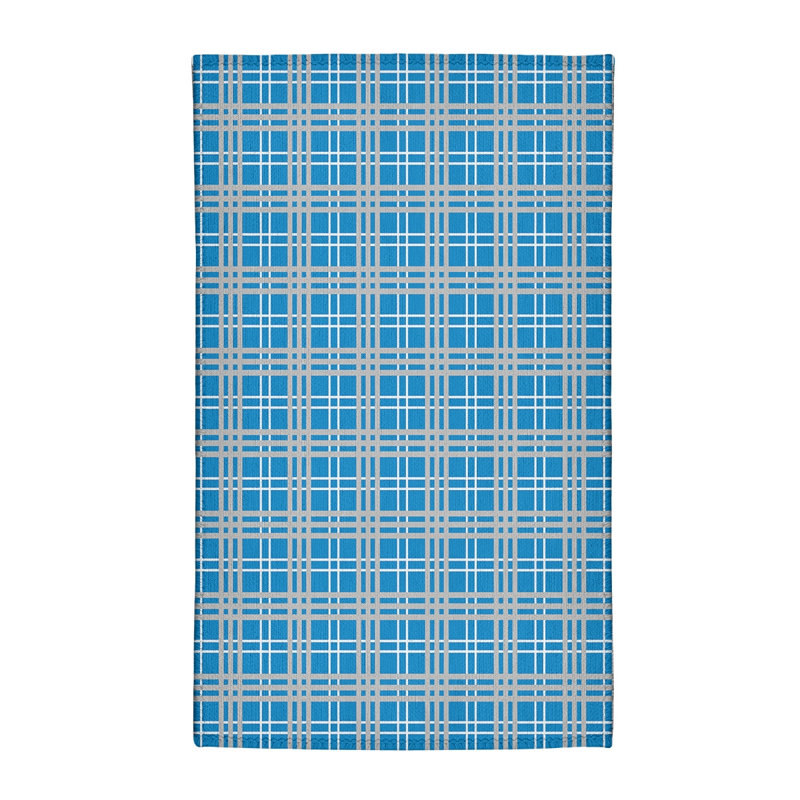 Tapis à carreaux bleu, Rectangle 3 pi x 5 pi