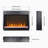 Electric Fireplace Insert, Ultra Thin Heater With Crystal & Realistic Flame, Remote Control With Timer, Overheating Protection, With Sidelight